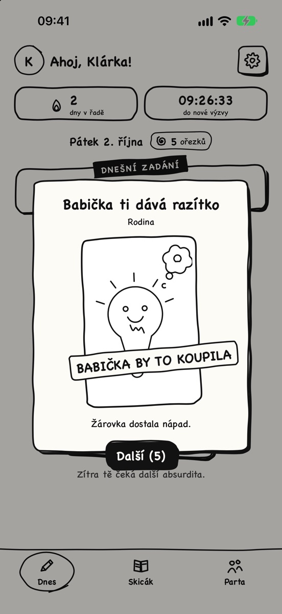 Babička ti dává razítko
