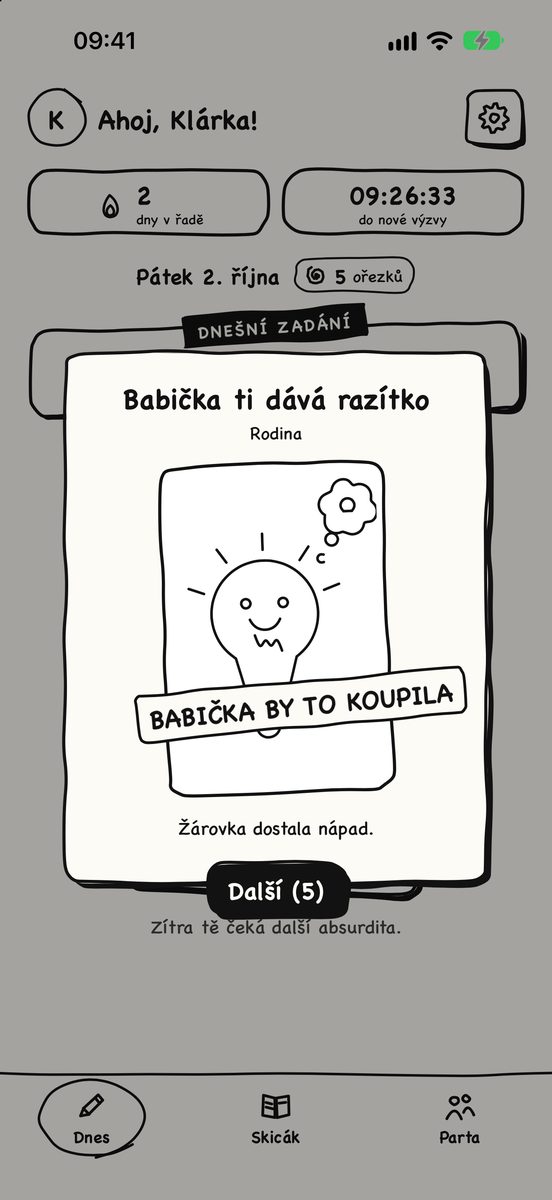 Babička ti dává razítko